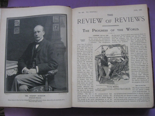 Revistas The Review Of Review, 1908. Tipo Caras Y Caretas