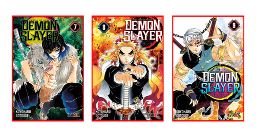 Combo Demon Slayer - Kimetsu No Yaiba 7 A 9 - Manga - Ivrea