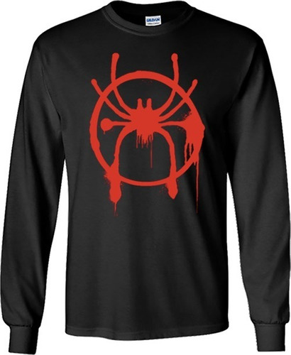 Spiderman Miles Morales Playeras Manga Larga C3