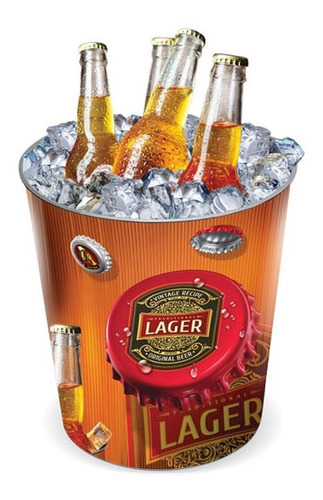 Balde De Gelo 7 Litros Para Cervejas Bebidas Termoplastico Cor Laranja Cerveja