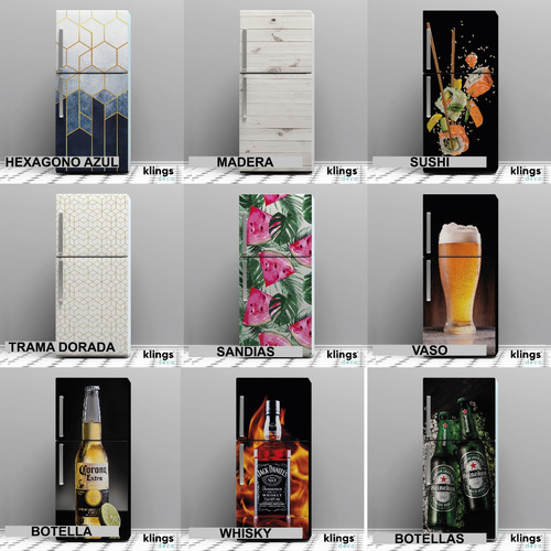 Imagen 6 de 9 de Vinilos Decorativos Para Heladera Plotter Heladeras