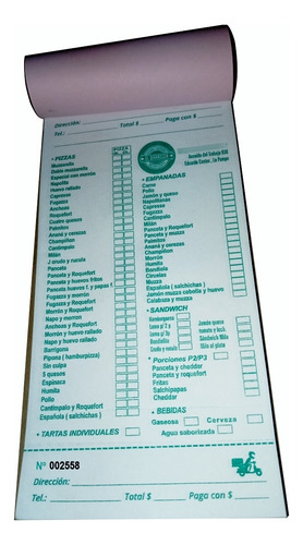 40 Talonarios Numerados Personalizados Presupuesto 11x22