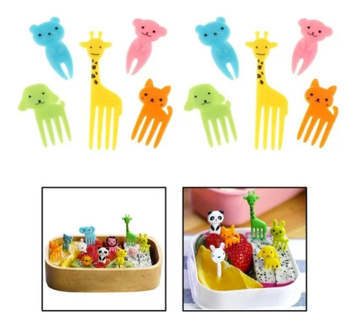 Mini Tenedores Para Fruta Y/o Lonchera 