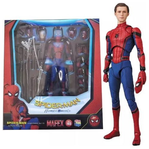 Spiderman Hombre Araña Figura Muñeco Mafex Modelo 103