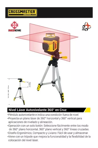 Nivel Laser Crossmaster Autonivelante 360 Grados 20 Metros Con Tripode