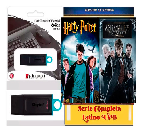 Usb 64 Gb - Harry Potter Saga Y Animales Fantásticos