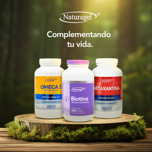 Vitamina E + Omega 3 Antioxidante | 200 Cápsulas | Naturagel Sabor Sin sabor