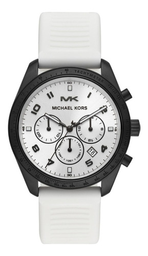 Relógio Michael Kors - Mk8685/8bn Cor Da Correia Branco Cor Do Bisel Preto Cor Do Fundo Branco