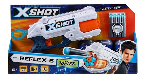 Pistola X-shot Zuru Revolver Reflex Latas Casa Valente