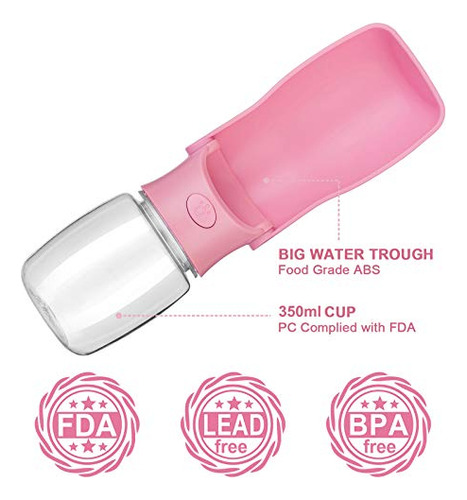 Botella De Agua Plegable Para Perros - Portátil Y A Prueba