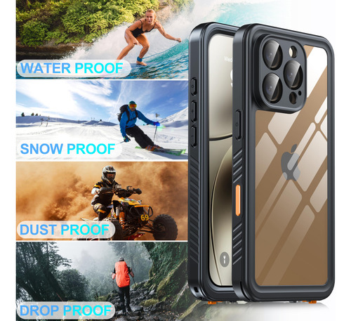 Funda Completa Impermeable Para iPhone 16 Pro 6.3