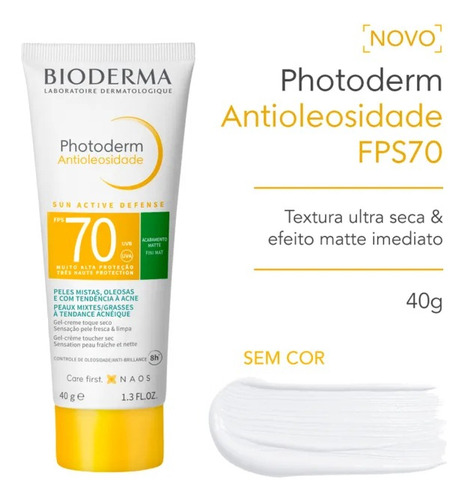 Protetor Solar Photoderm Antioleosidade Fps70 40g Bioderma