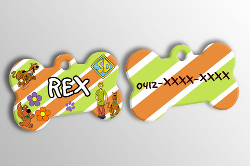 Plaquitas Indentificadoras Para Mascotas Scooby Doo