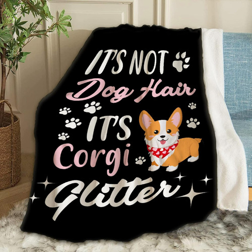 Manta Artblanket No Es Pelo De Perro, Es Purpurina Corgi