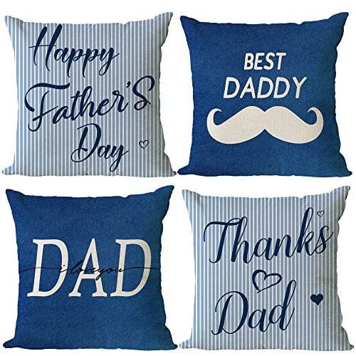 Fundas De Almohada Feliz Día Del Padre 18x18 Juego De ...