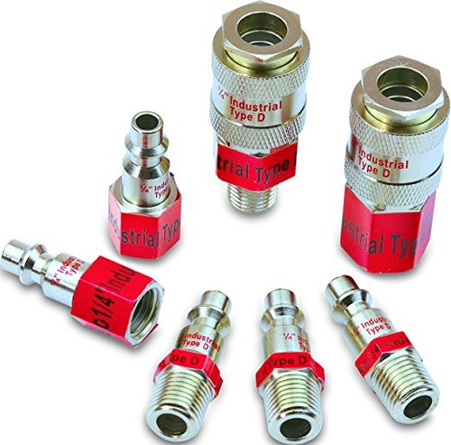 Epauto Tipo Industrial D1 / 4-pulgadas Acoplador Y Plug Kit,