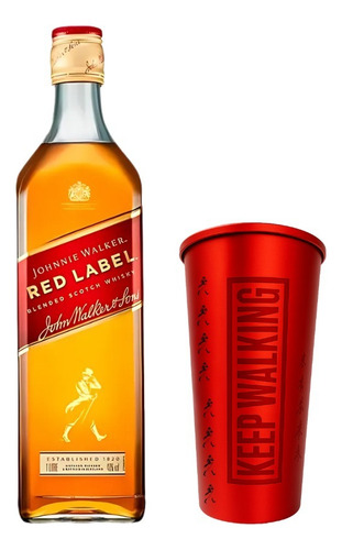 Whisky Johnnie Walker Red Label 1l + Vaso Termosensible
