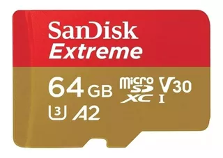 Tarjeta de memoria SanDisk SDSQXA2-064G-AN6MA Extreme con adaptador SD 64GB