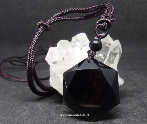Obidiana Negra - Gran Merkabah Colgante De Protección, 2019