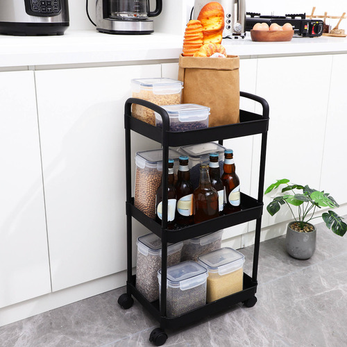 Rolling Cart Utility Cart, Carro Rodante De 3 Niveles Para D
