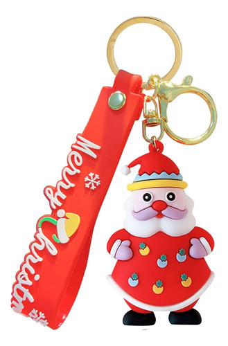 Llavero De Navidad, Diseño De Muñeco De Nieve De Silicona