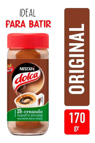 Cafe Nescafe Dolca Instantaneo Equilibrado Frasco 170 Gr