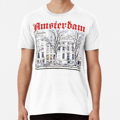 Remera Amsterdam Cars Árboles Edificios Algodon Premium