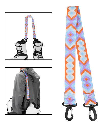 2 Ski Snowboard Boot Carrier Correa Up Violeta Y Azul