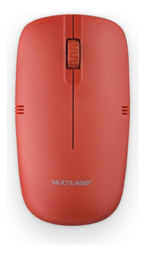 Mouse Sem Fio Usb Lite Vermelho Mo288 Multilaser 1 Unidade