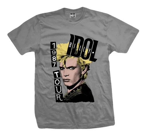 Remera Billy Idol Premium Algodon Serigrafia Estampada Rock