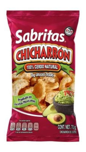 Chicharrón De Cerdo Sabritas 70g 5pzas