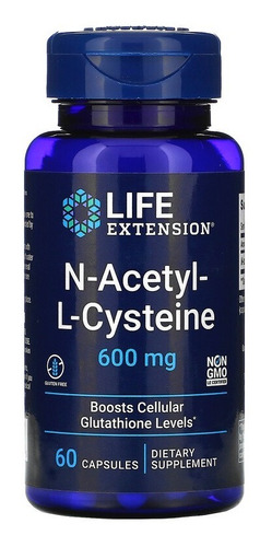 Nac N Acetilcisteina 600mg Poderoso Antioxidante 60 Caps Imp