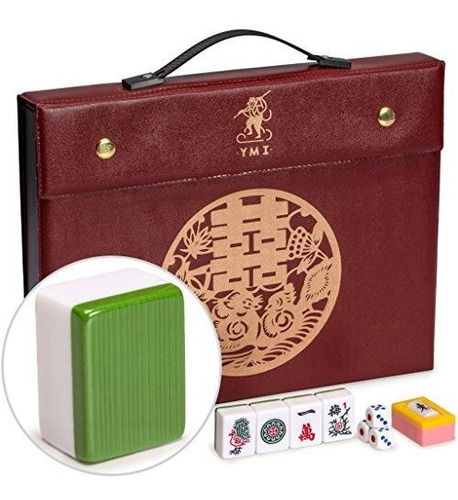 Yellow Mountain Imports Juego De Mahjong Chino Profesional, 