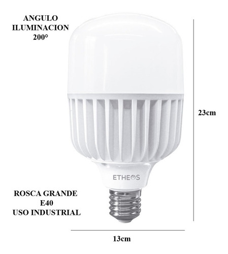 Imagen 2 de 10 de Pack X4 Lampara Led Alta Potencia 100w Galponera E40 Fria
