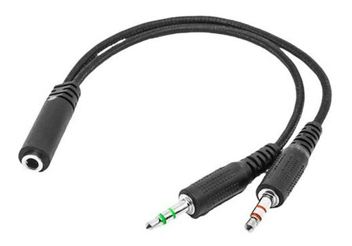 Adaptador 2 P2 Com 1 Entrada P3 P/ Fone De Ouvido Microfone