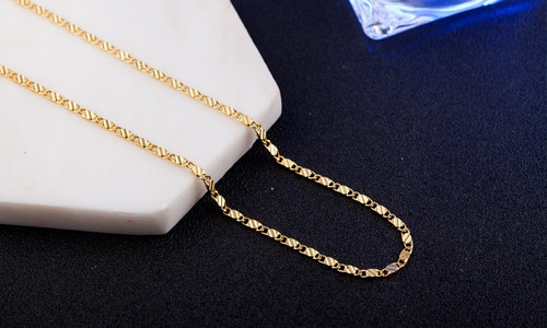 Imagen 4 de 8 de Cadena Collar Oro 18k Hombre Mujer Hip-hop Elegante 28p.