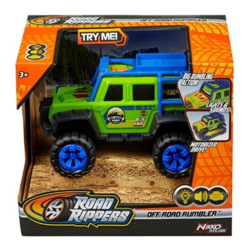 Nikko Road Rippers Road Rumbler 4x4 Jeep Luz Sonido Personaje Verde