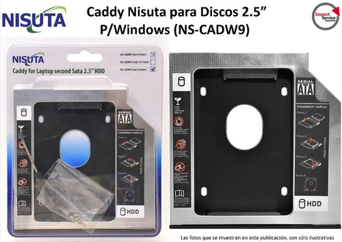 Caddy Nisuta Para Discos 2.5  P/windows (ns-cadw9)