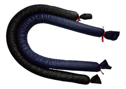 Peso De Porta Cobra Balcão Impermeável 2 Un. De 1.20 Cm Acabamento Brilhante Cor Azul Marinho E Preto Forma Animal