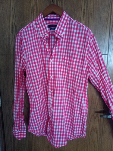 Hermosa Camisa A Cuadros Rosa Oscuro Marca Cortefiel. Size L