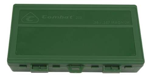 Caixa Box Estojo Porta Munição Calibre 38 357 - Capac. 200 Cor Verde
