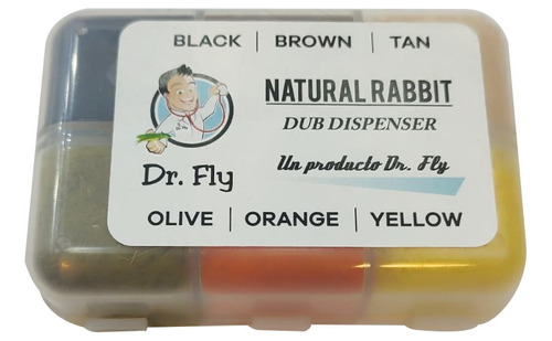 Dubbing Dispenser Conejo 6 Colores Dr. Fly Atado De Moscas