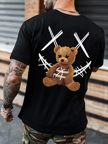 Remeras Originales Hombre Estampadas Remera De Oso Oversize