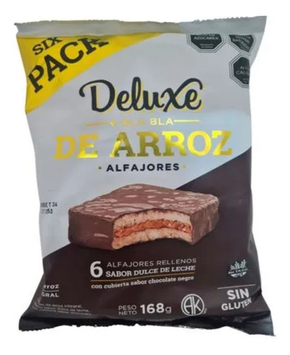 Alfajor De Arroz Dulce De Leche 6 Un. 168 G