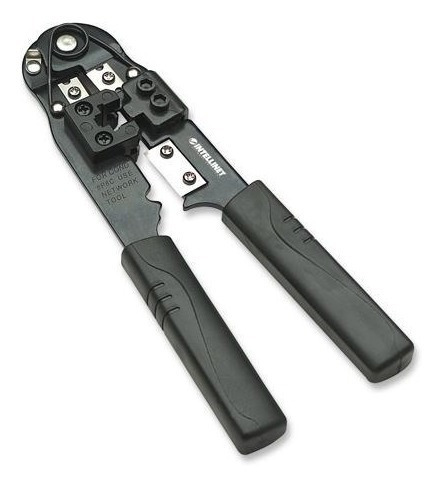 Imagen 3 de 6 de Pinza Crimpeadora Rj45 Corta Pela Crimpea Intellinet