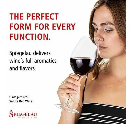 Juego De 4 Copas De Vino Tinto Spiegelau Salute, Cristal Sin