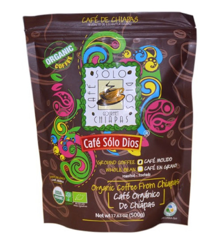 2kg De Café 100% Orgánico Molido De Chiapas Solo Dios.