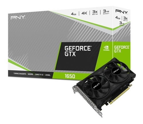 Imagen 6 de 6 de Tarjeta de video Nvidia PNY Dual Fan GeForce GTX 16 Series GTX 1650 VCG16504D6DFPPB1 4GB