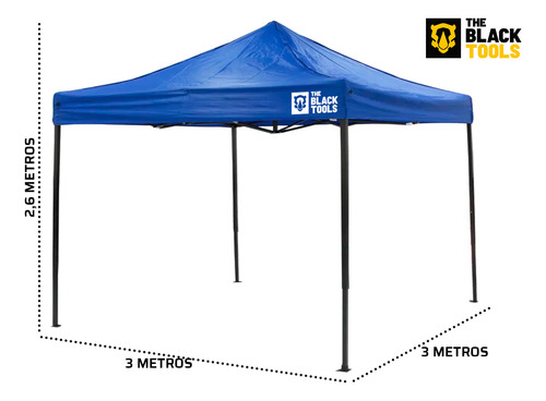 Gazebo Barraca Articulada Dobrável 3x3 Com Bolsa Transporte