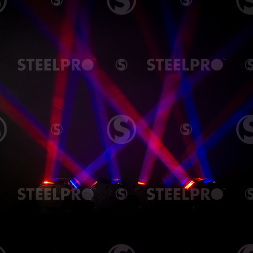Imagen 6 de 8 de Cabeza Movil Minispider 8 Led Beam Doble Movimiento Steelpro